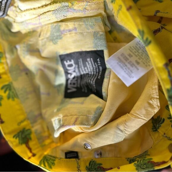 Vintage 90s Versace Jeans Couture Palm Tree Garden Of Eden Snakes jeans - Picture 10 of 16